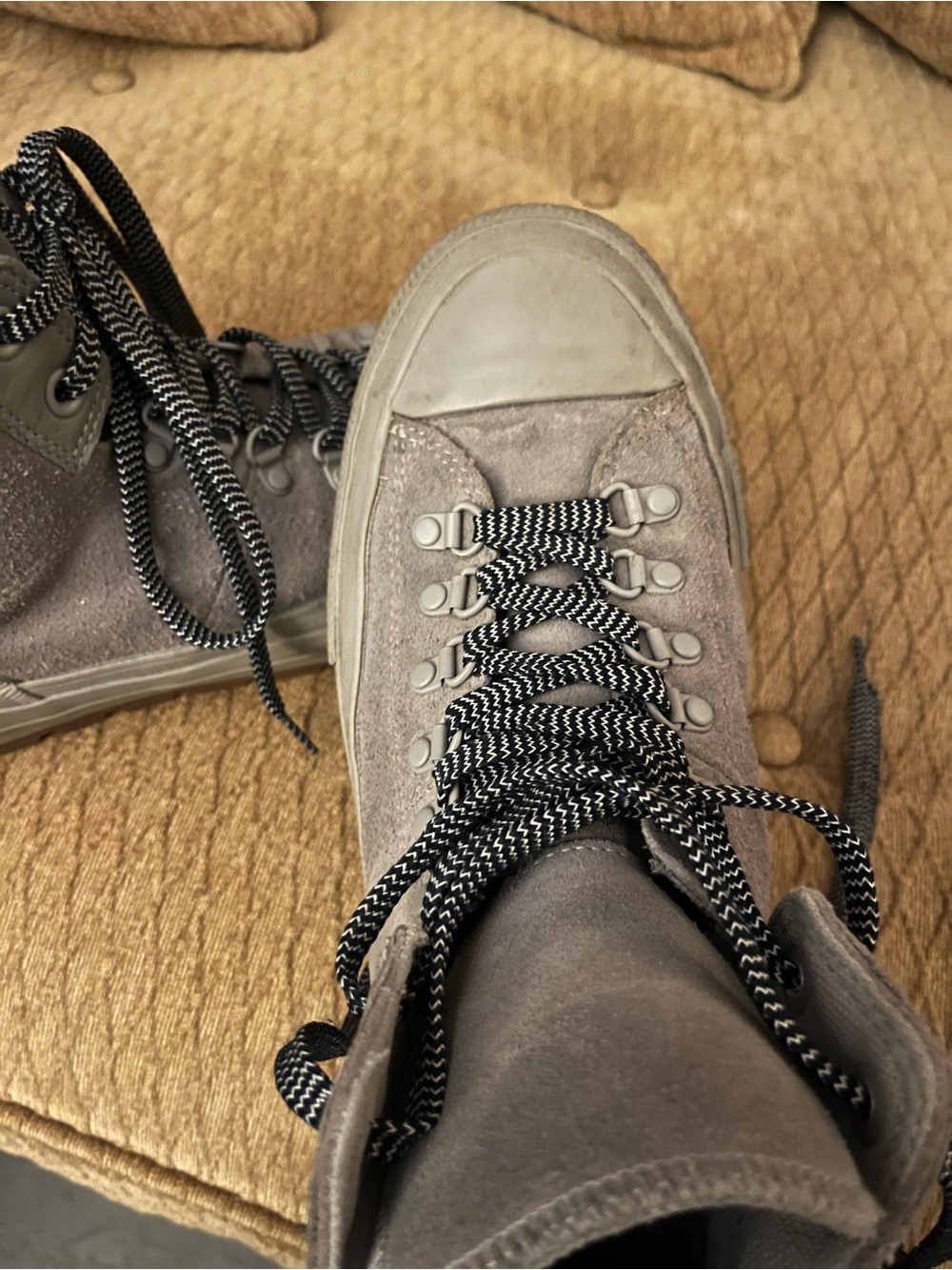 Converse Chuck Taylor All Star High Top Sneakers - Gray suede - Picture 3 of 7